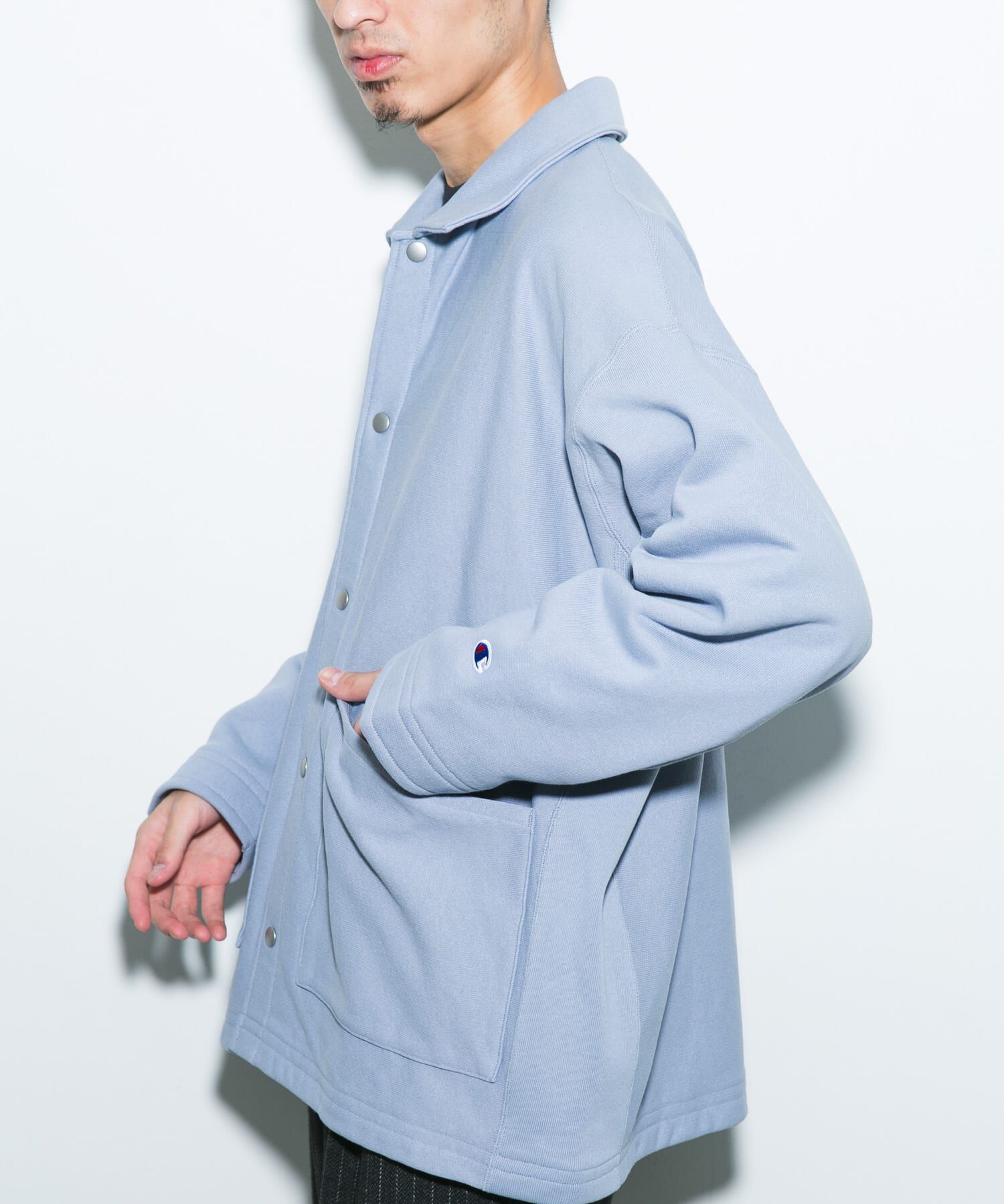 URBAN RESEARCH DOORS「『別注』Champion&times;DOORS　SWEAT COVERALL JACKET」|ノーカラーコート|