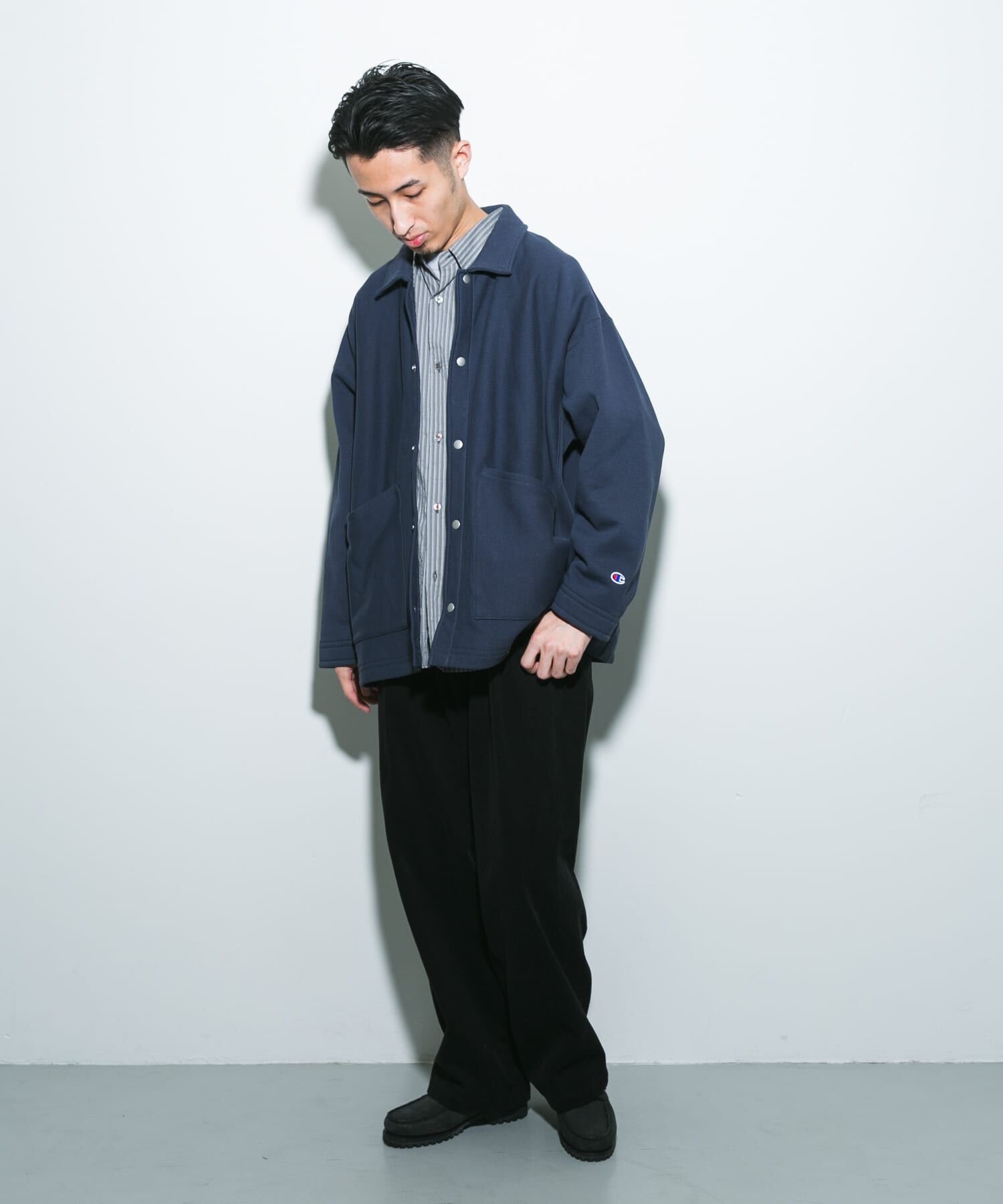 URBAN RESEARCH DOORS「『別注』Champion&times;DOORS　SWEAT COVERALL JACKET」|ノーカラーコート|