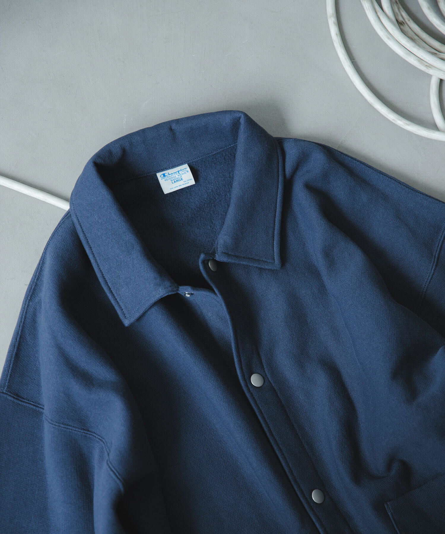 URBAN RESEARCH DOORS「『別注』Champion&times;DOORS　SWEAT COVERALL JACKET」|ノーカラーコート|