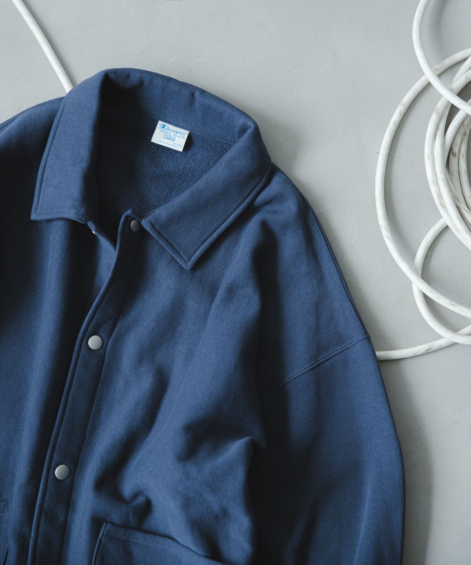 URBAN RESEARCH DOORS「『別注』Champion&times;DOORS　SWEAT COVERALL JACKET」|ノーカラーコート|