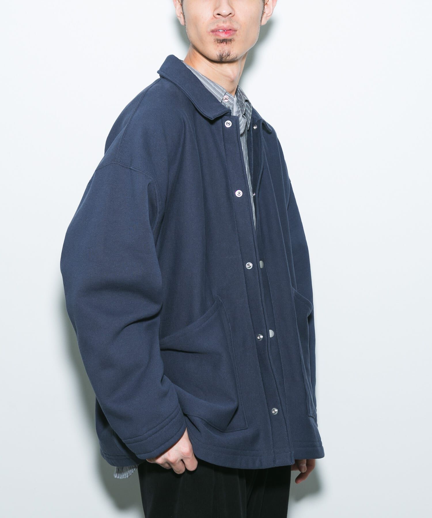 URBAN RESEARCH DOORS「『別注』Champion&times;DOORS　SWEAT COVERALL JACKET」|ノーカラーコート|