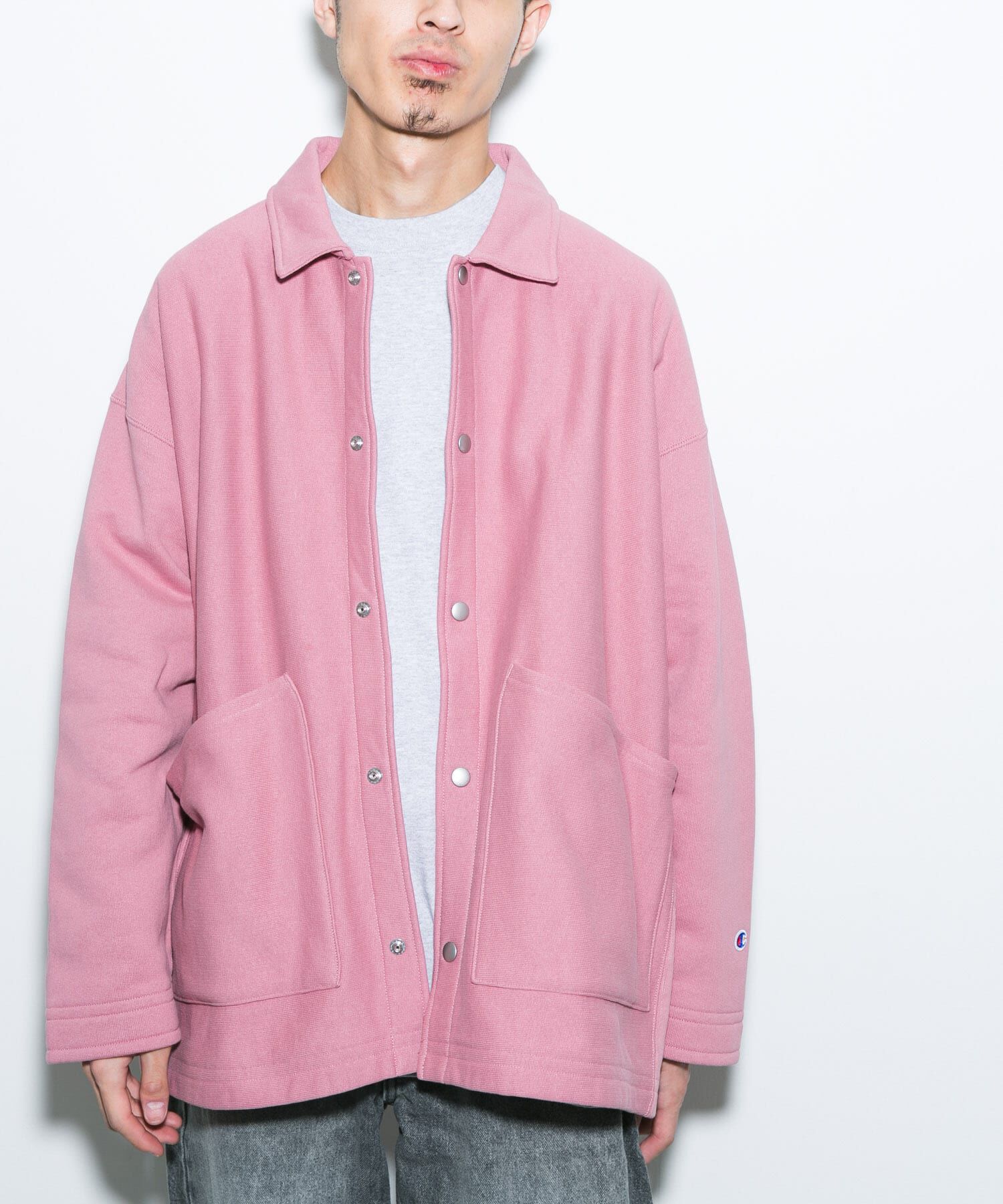 URBAN RESEARCH DOORS「『別注』Champion&times;DOORS　SWEAT COVERALL JACKET」|ノーカラーコート|