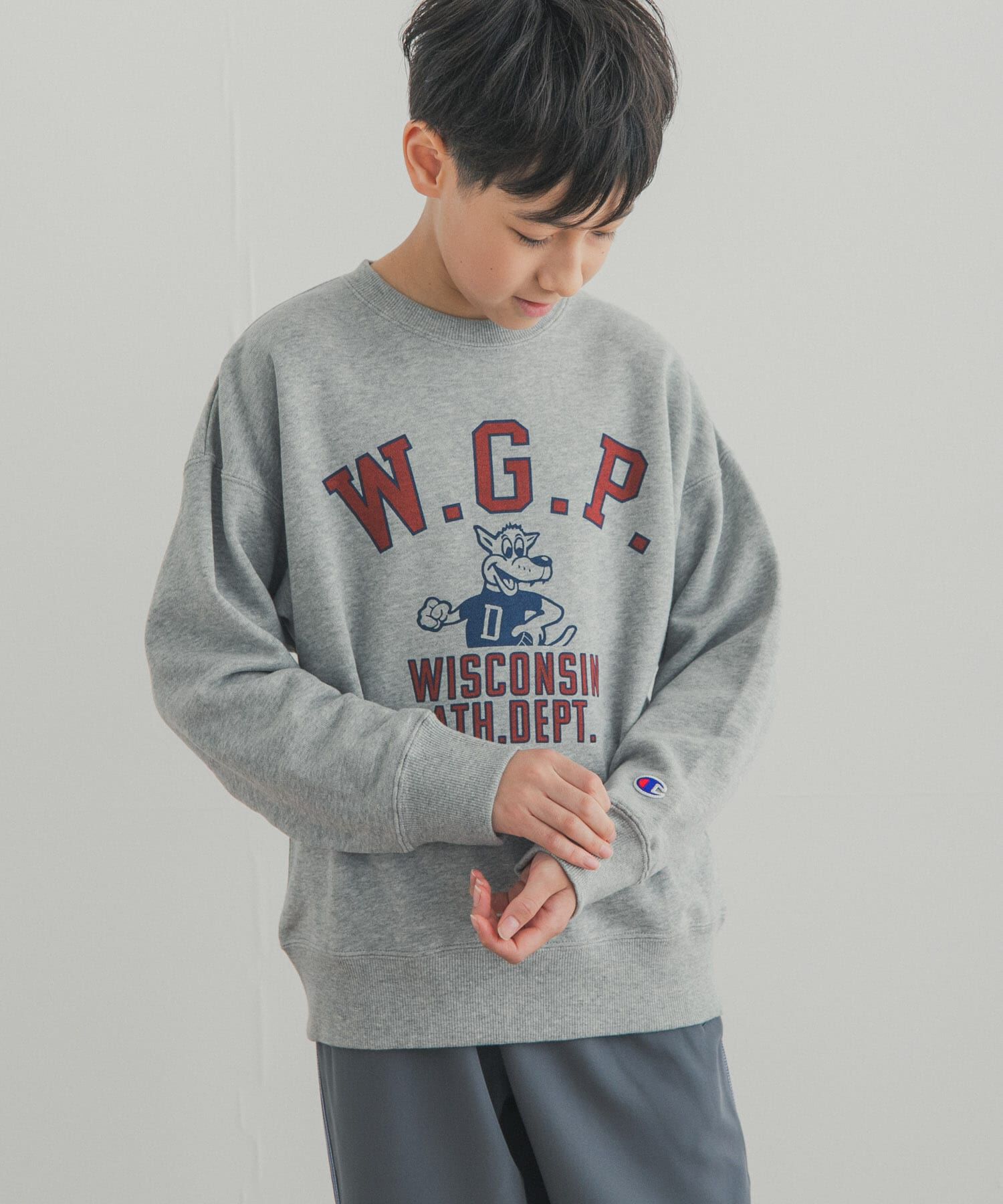 URBAN RESEARCH DOORS「『150サイズ』『別注』Champion&times;DOORS　アニマルプリント SWEATSHIRTS(KIDS)」|その他|