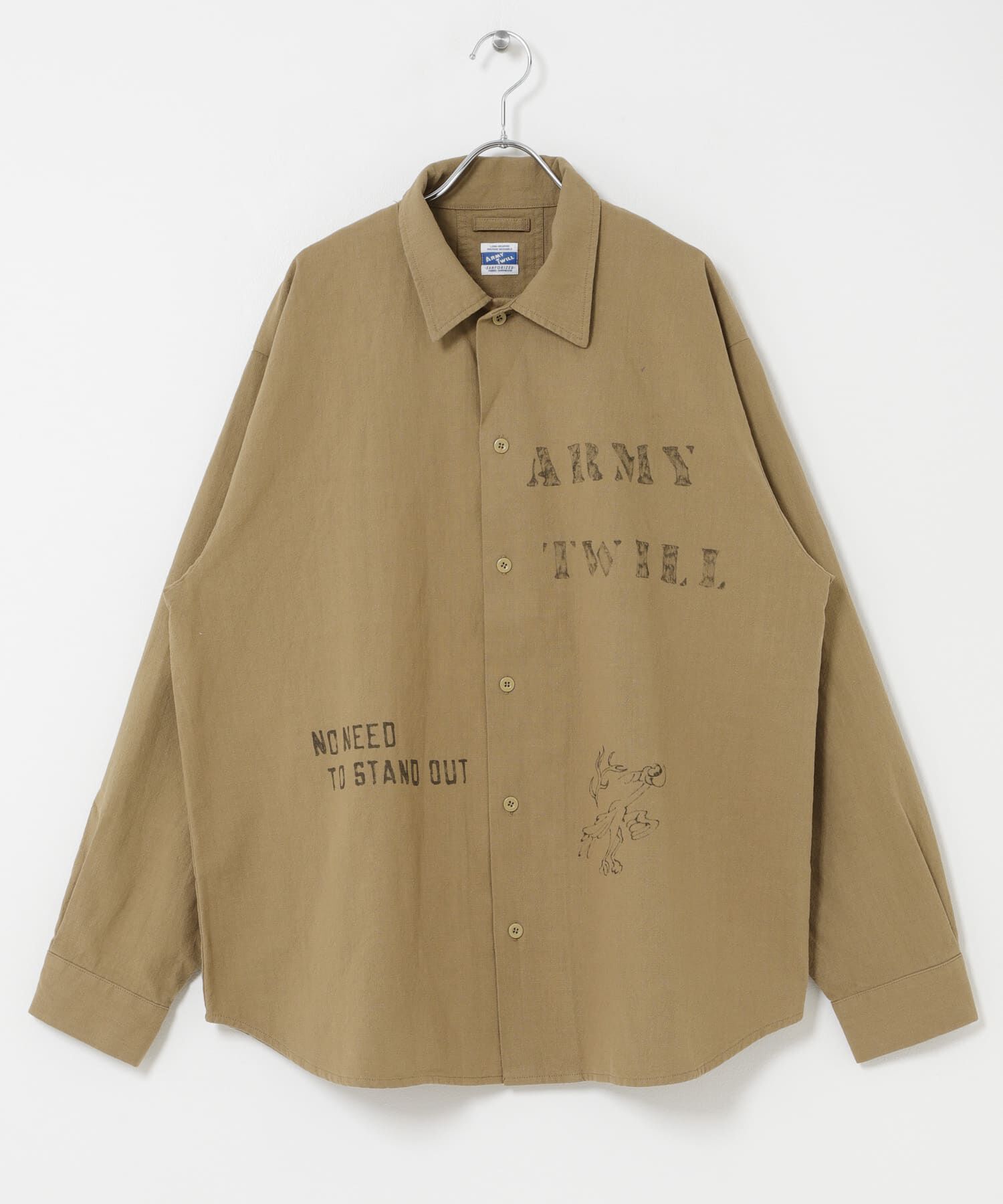 Sonny Label 「ARMY TWILL　Utility Shirts Print」|シャツ・ブラウス|ベージュ