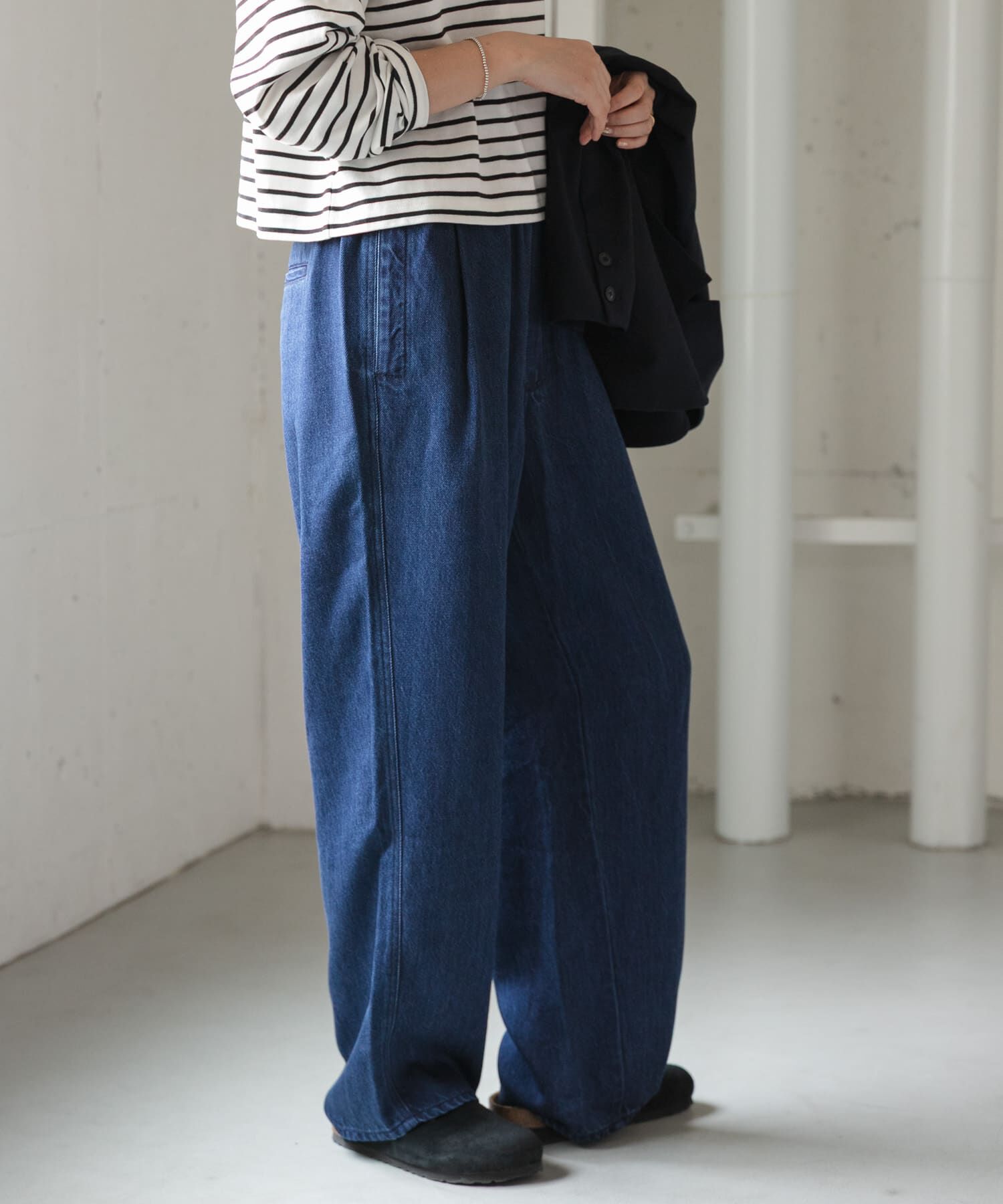 URBAN RESEARCH DOORS「FORK&SPOON　セルロースデニムイージーパンツ」|デニム|