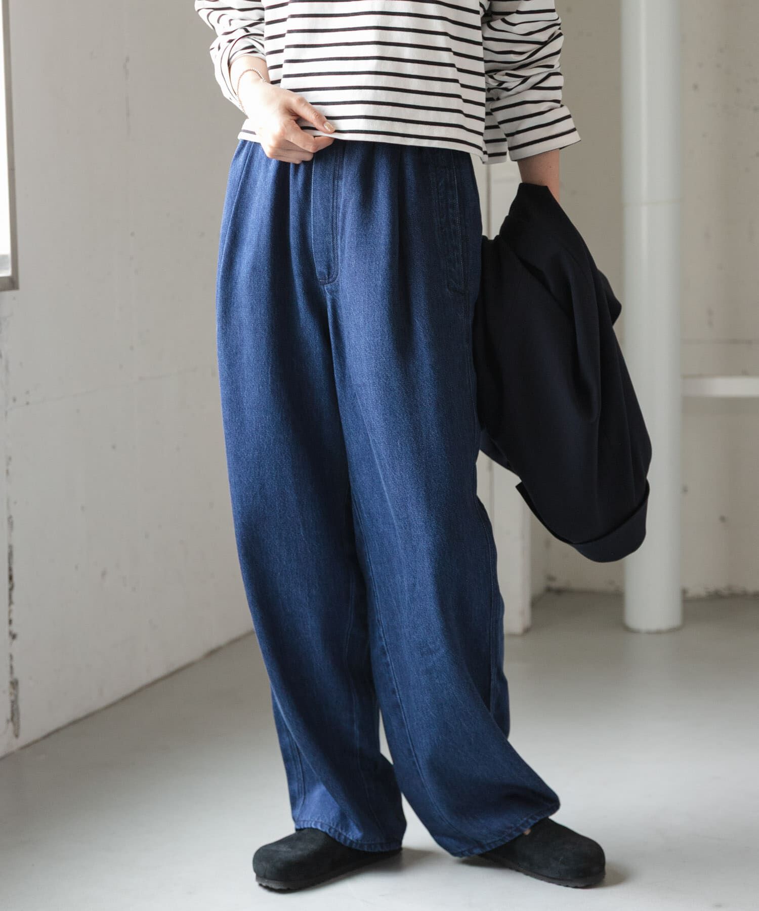 URBAN RESEARCH DOORS「FORK&SPOON　セルロースデニムイージーパンツ」|デニム|