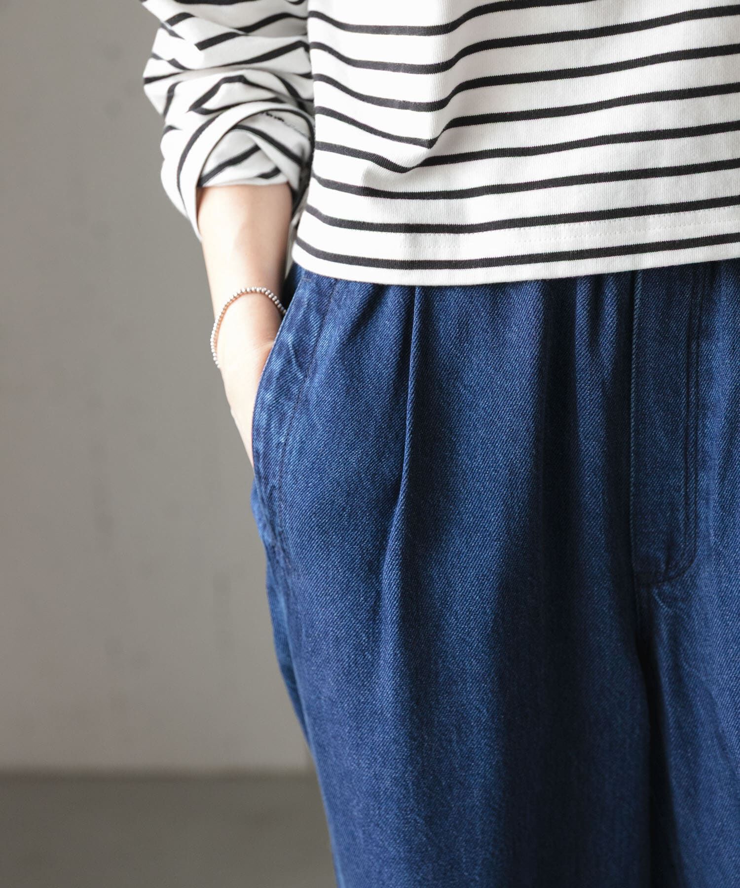 URBAN RESEARCH DOORS「FORK&SPOON　セルロースデニムイージーパンツ」|デニム|
