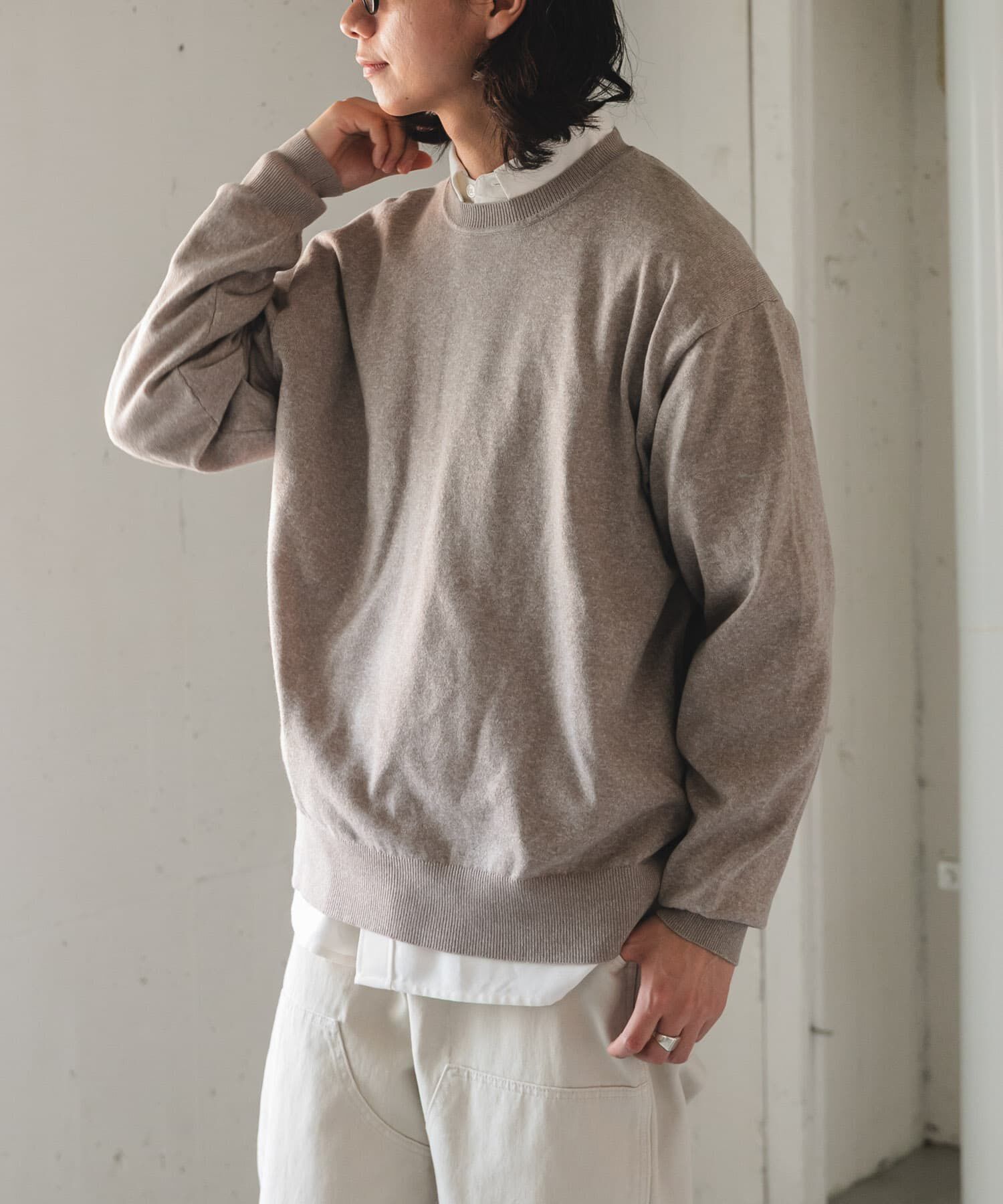 URBAN RESEARCH DOORS「FORK&SPOON　PROVORONE クルーネックニット」|ニット・セーター|