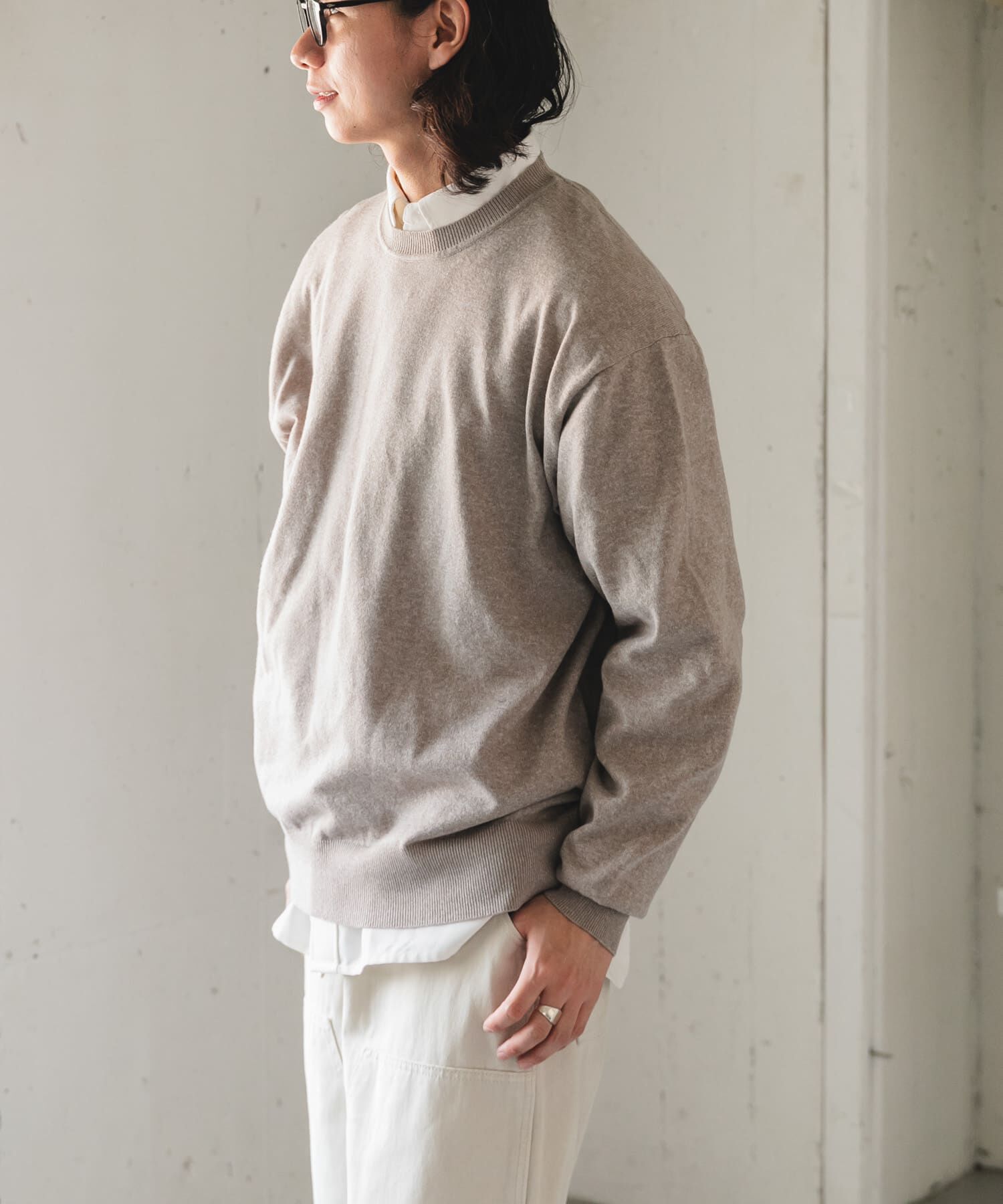 URBAN RESEARCH DOORS「FORK&SPOON　PROVORONE クルーネックニット」|ニット・セーター|