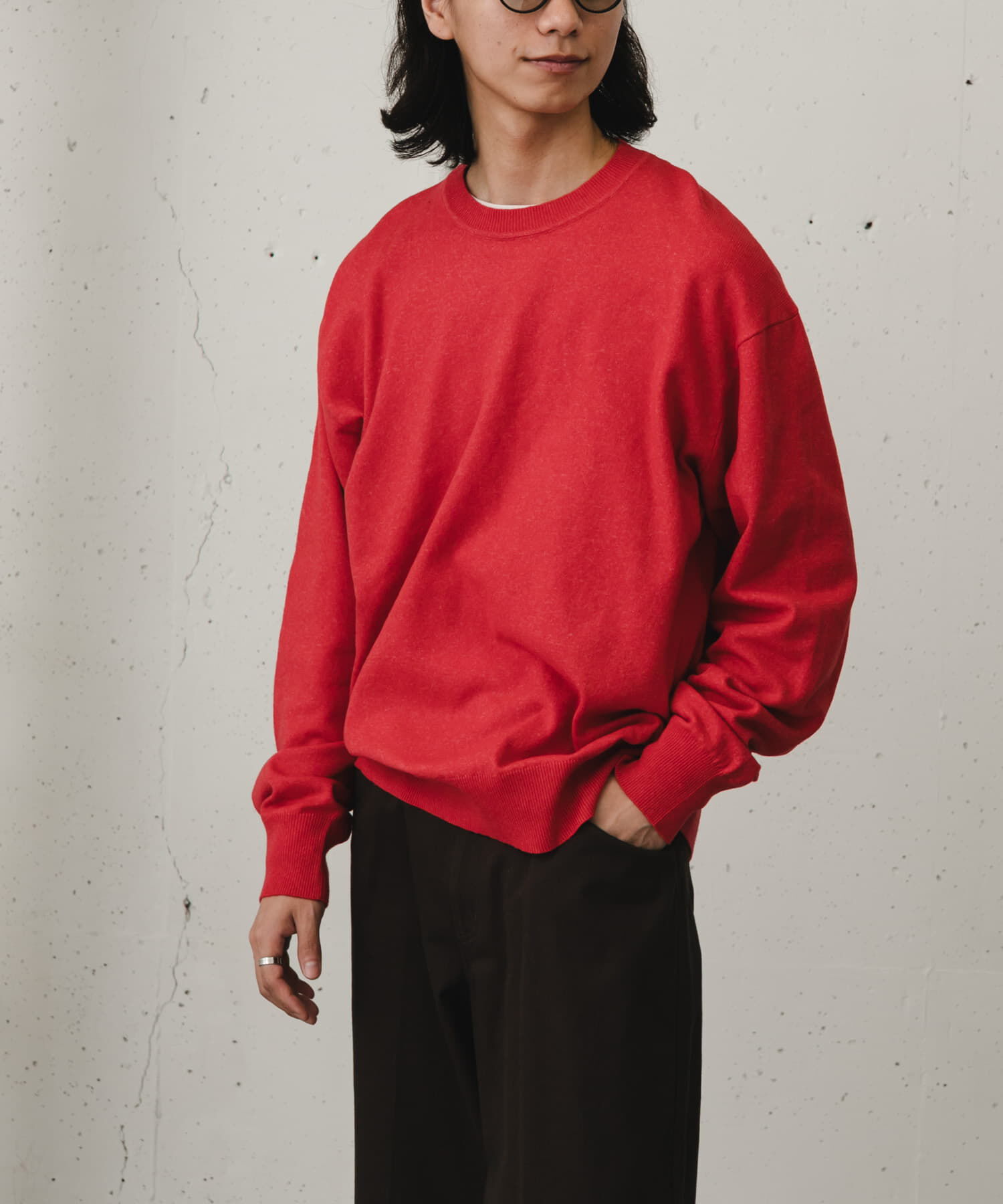 URBAN RESEARCH DOORS「FORK&SPOON　PROVORONE クルーネックニット」|ニット・セーター|