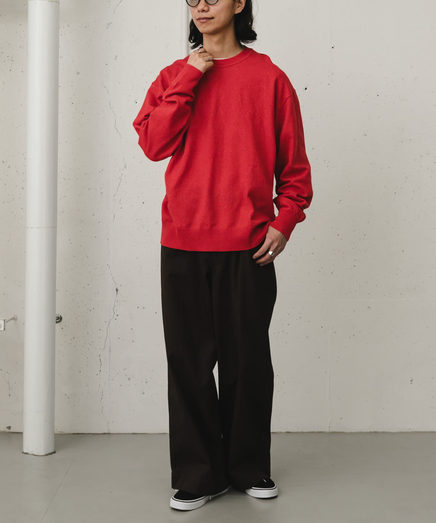 URBAN RESEARCH DOORS「FORK&SPOON　PROVORONE クルーネックニット」|ニット・セーター|