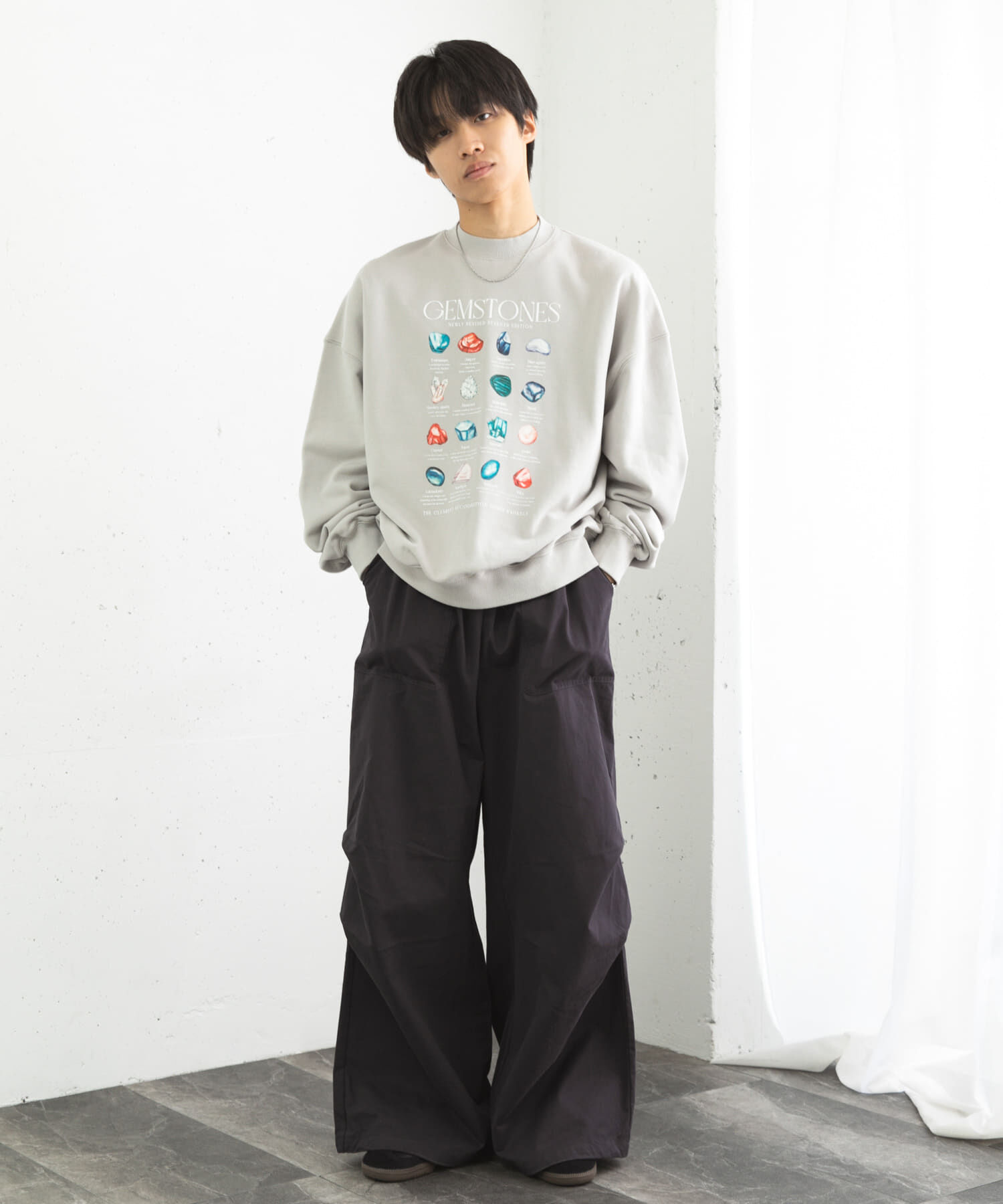 SENSE OF PLACE by URBAN RESEARCH「Gem Stone Cropped Sweat」|スウェット・ジャージ|