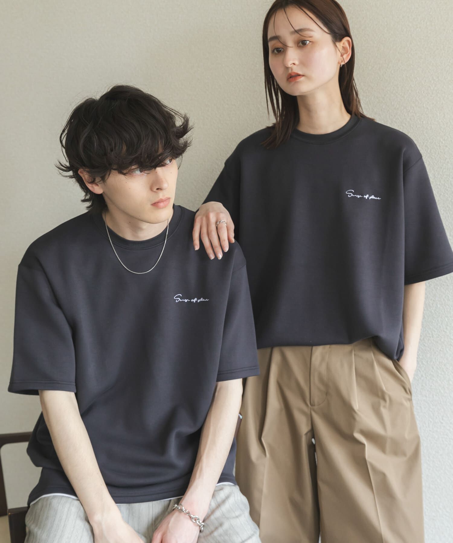 SENSE OF PLACE by URBAN RESEARCH「『一部WEB限定ｶﾗｰ』『接触冷感/速乾』ｼｼｭｳﾀﾞﾝﾎﾞｰﾙﾎﾟﾝﾁ」|Tシャツ・カットソー|ブラック