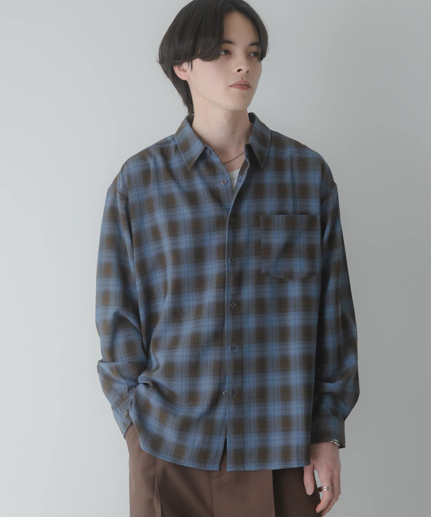 SENSE OF PLACE by URBAN RESEARCH「マドラスチェックロングスリーブシャツ」|シャツ・ブラウス|