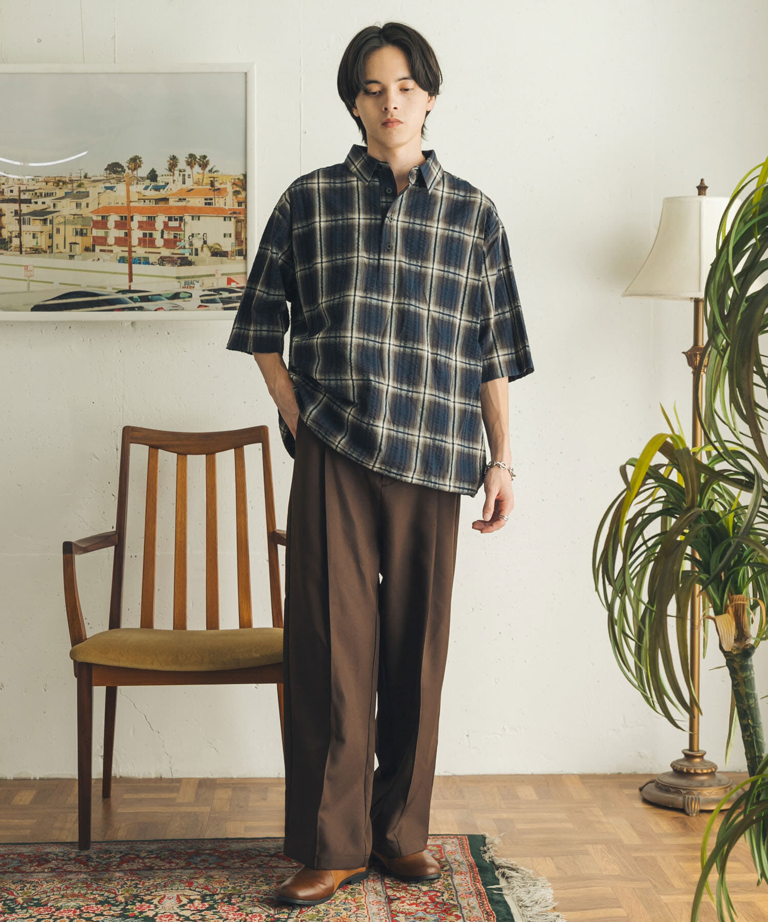 SENSE OF PLACE by URBAN RESEARCH「『イージーケア/撥水/静電気防止』SKINProofタックワイドスラックス」|その他|