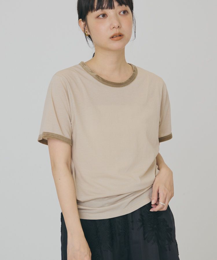 AMERICAN HOLIC「【抗菌防臭・吸水速乾】シアーベロアリンガーTシャツ」|Tシャツ・カットソー|