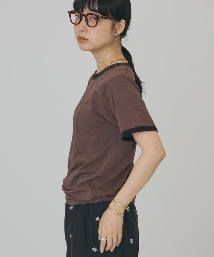 AMERICAN HOLIC「【抗菌防臭・吸水速乾】シアーベロアリンガーTシャツ」|Tシャツ・カットソー|
