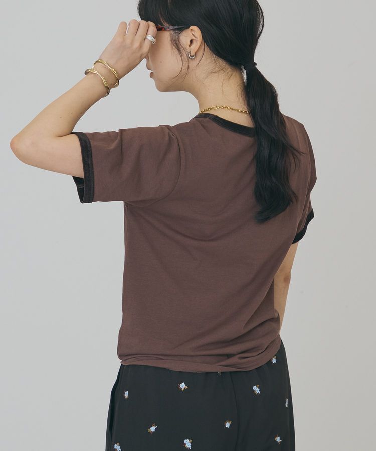 AMERICAN HOLIC「【抗菌防臭・吸水速乾】シアーベロアリンガーTシャツ」|Tシャツ・カットソー|