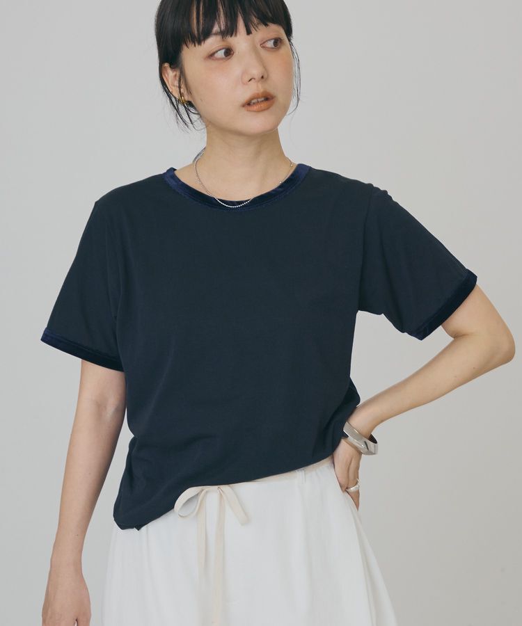 AMERICAN HOLIC「【抗菌防臭・吸水速乾】シアーベロアリンガーTシャツ」|Tシャツ・カットソー|