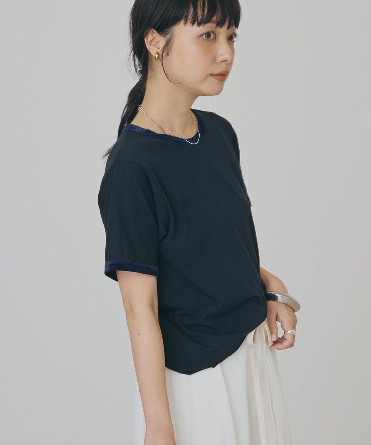 AMERICAN HOLIC「【抗菌防臭・吸水速乾】シアーベロアリンガーTシャツ」|Tシャツ・カットソー|