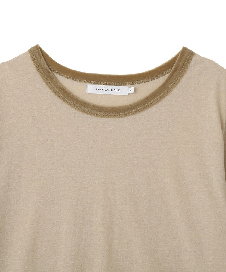 AMERICAN HOLIC「【抗菌防臭・吸水速乾】シアーベロアリンガーTシャツ」|Tシャツ・カットソー|