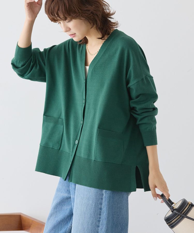 AMERICAN HOLIC「【WEB限定】バイパチVネックルーズカーディガン」|カーディガン|