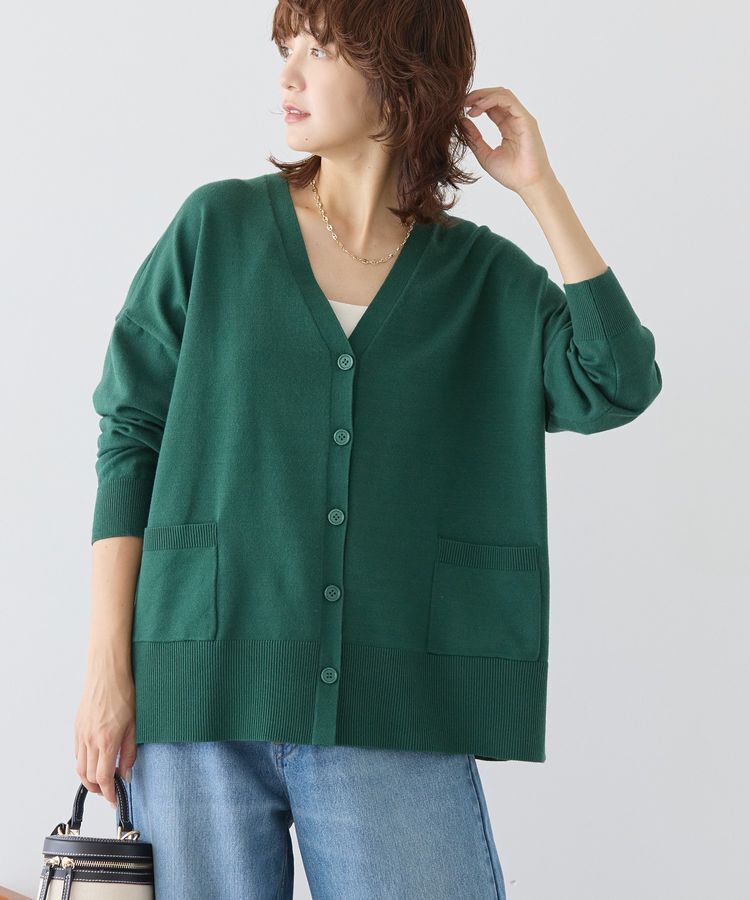 AMERICAN HOLIC「【WEB限定】バイパチVネックルーズカーディガン」|カーディガン|