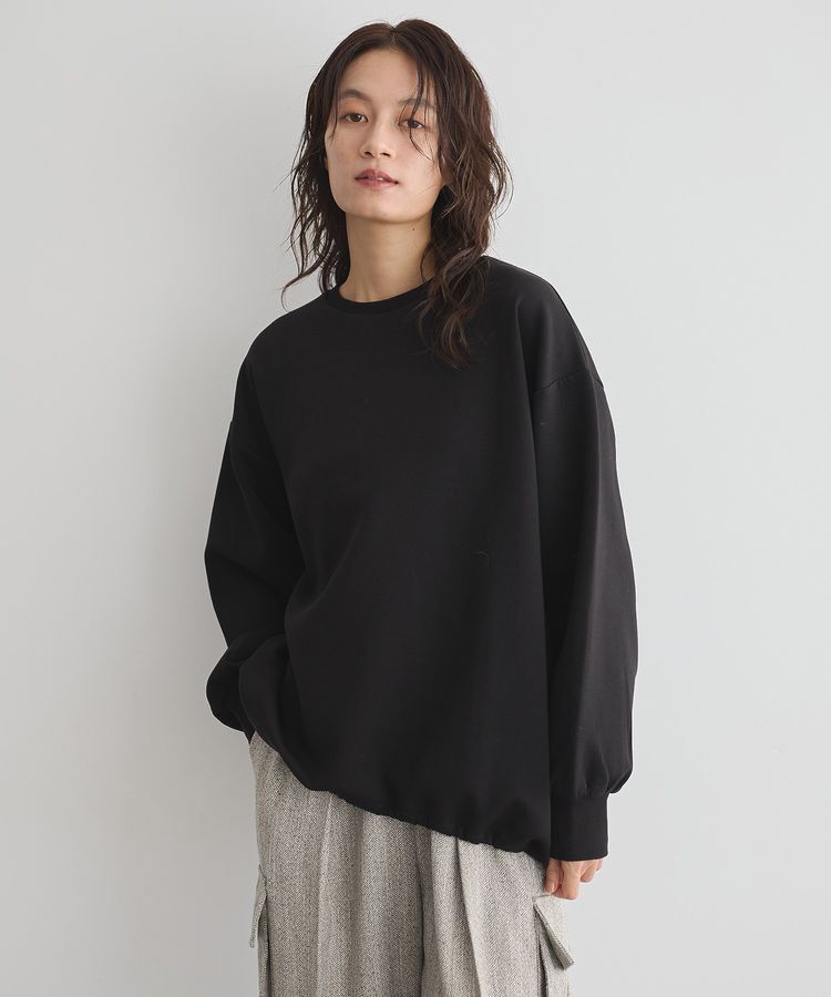 GARAGE OF GOOD CLOTHING「異素材MIX裾ドロストプルオーバー」|Tシャツ・カットソー|Black