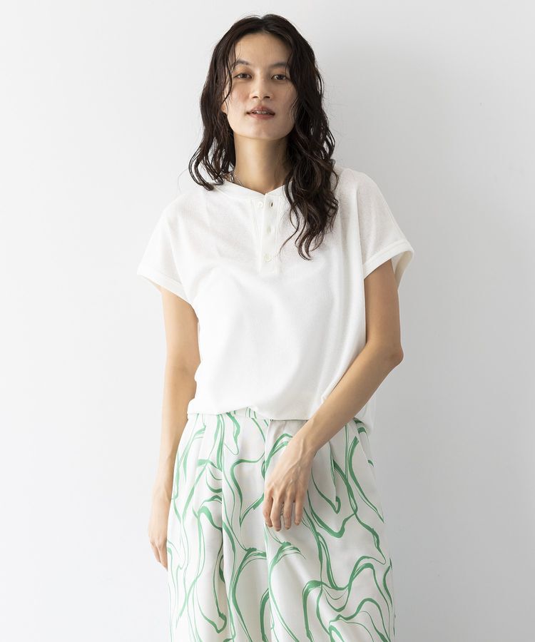 GARAGE OF GOOD CLOTHING「【日本製】シアーワッフルヘンリーネックトップス」|Tシャツ・カットソー|