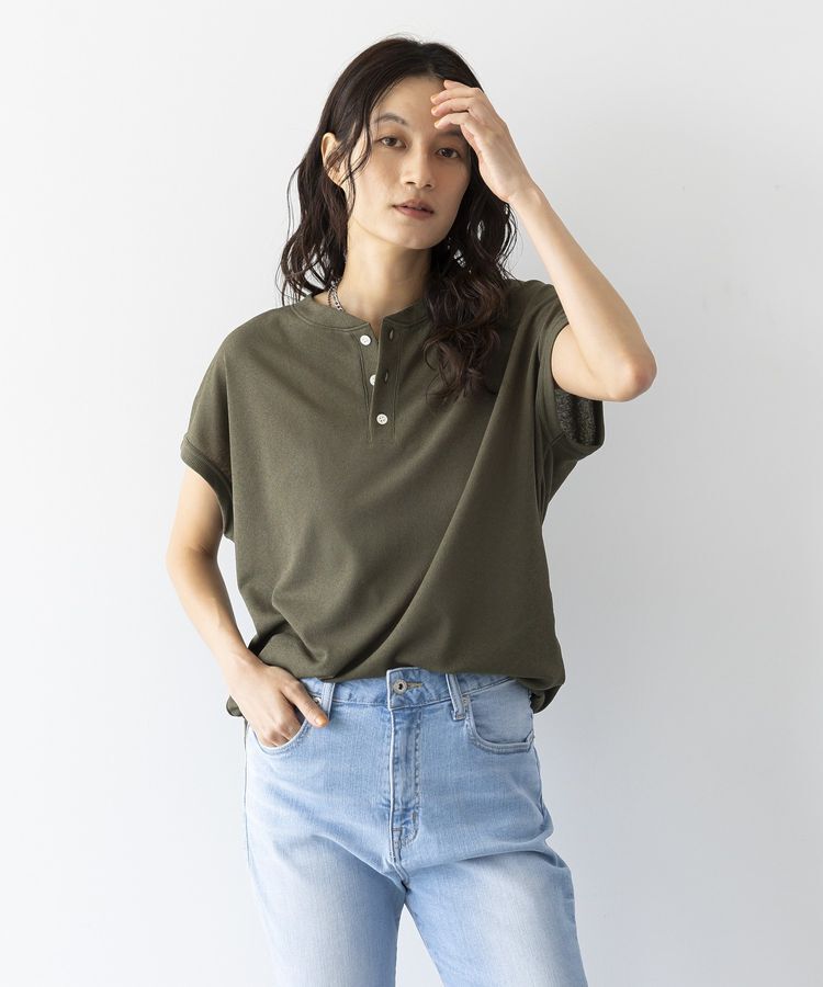 GARAGE OF GOOD CLOTHING「【日本製】シアーワッフルヘンリーネックトップス」|Tシャツ・カットソー|
