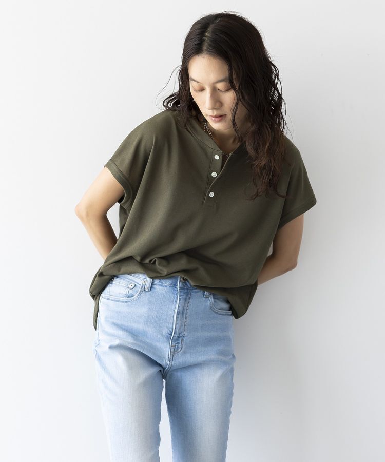 GARAGE OF GOOD CLOTHING「【日本製】シアーワッフルヘンリーネックトップス」|Tシャツ・カットソー|