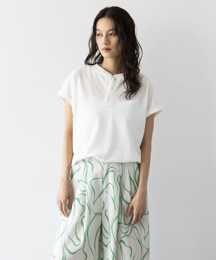 GARAGE OF GOOD CLOTHING「【日本製】シアーワッフルヘンリーネックトップス」|Tシャツ・カットソー|
