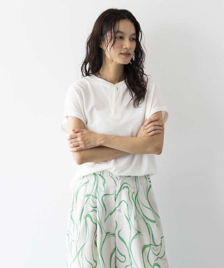 GARAGE OF GOOD CLOTHING「【日本製】シアーワッフルヘンリーネックトップス」|Tシャツ・カットソー|