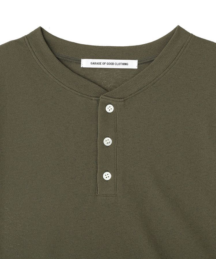 GARAGE OF GOOD CLOTHING「【日本製】シアーワッフルヘンリーネックトップス」|Tシャツ・カットソー|