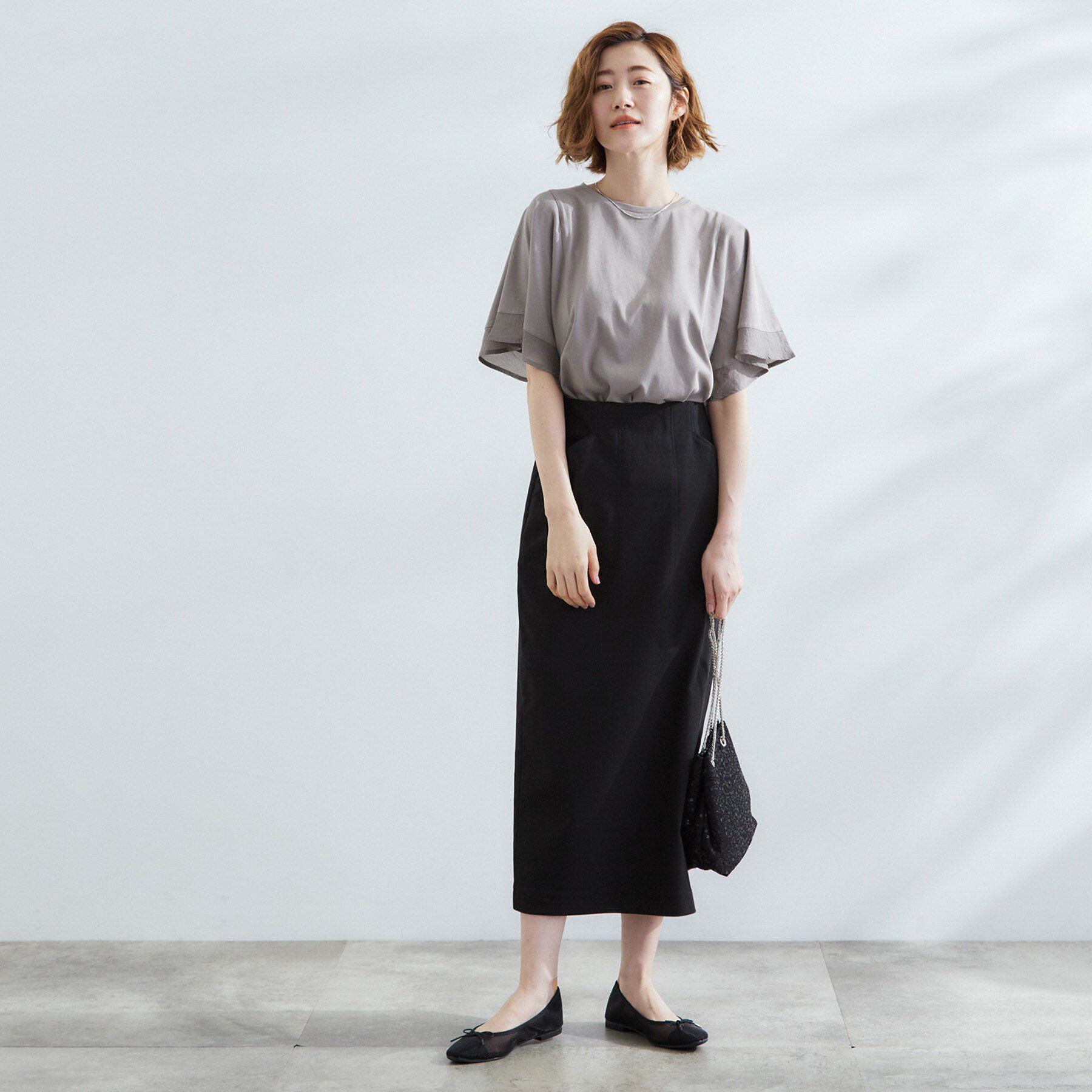 grove「【UVカット/二の腕カバー】1枚で着映えするフレアスリーブデザイン」|Tシャツ・カットソー|