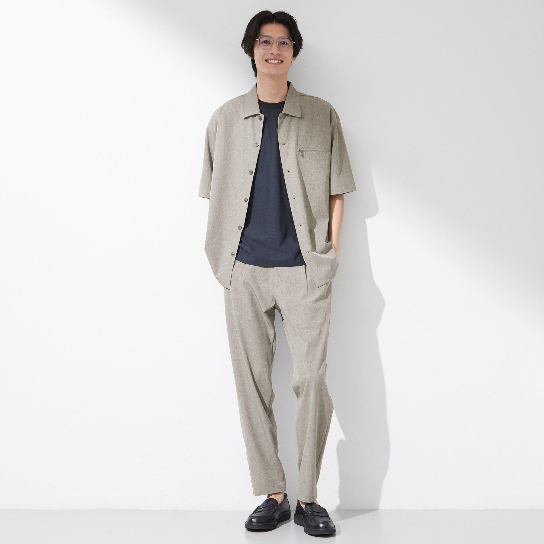 THE SHOP TK「【吸水速乾／防シワ／マシンウォッシャブル】ハイドロクール 半袖シャツ」|シャツ・ブラウス|
