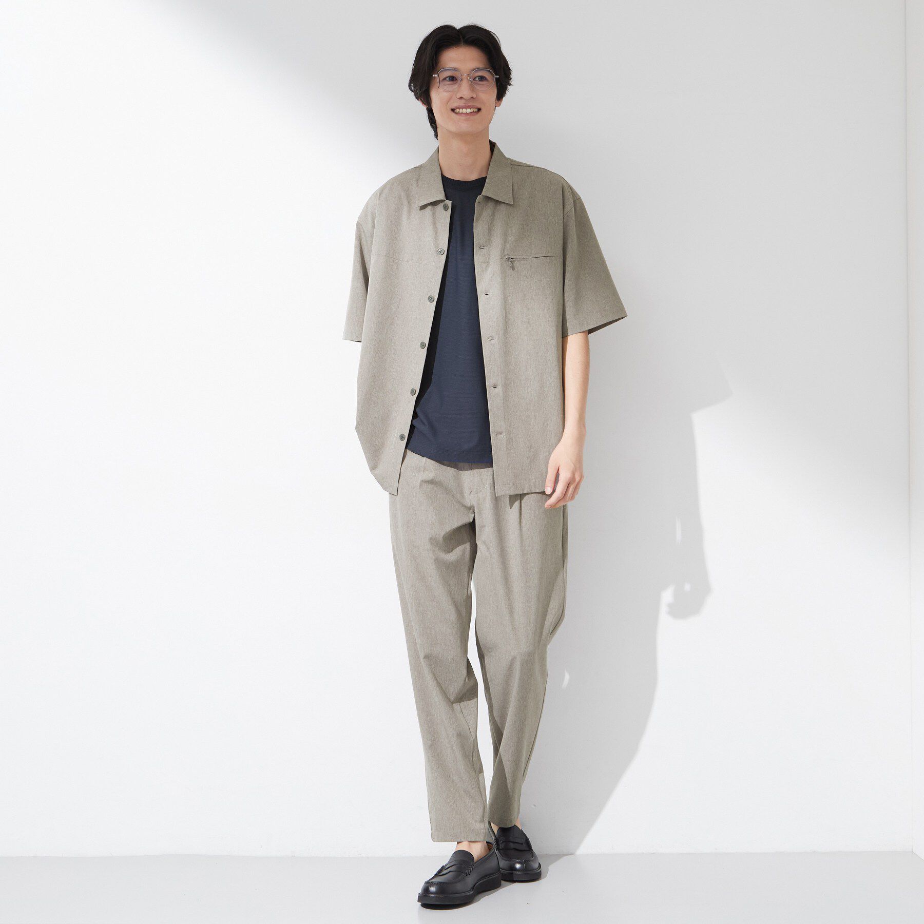 THE SHOP TK「【吸水速乾／防シワ／マシンウォッシャブル】ハイドロクール 半袖シャツ」|シャツ・ブラウス|