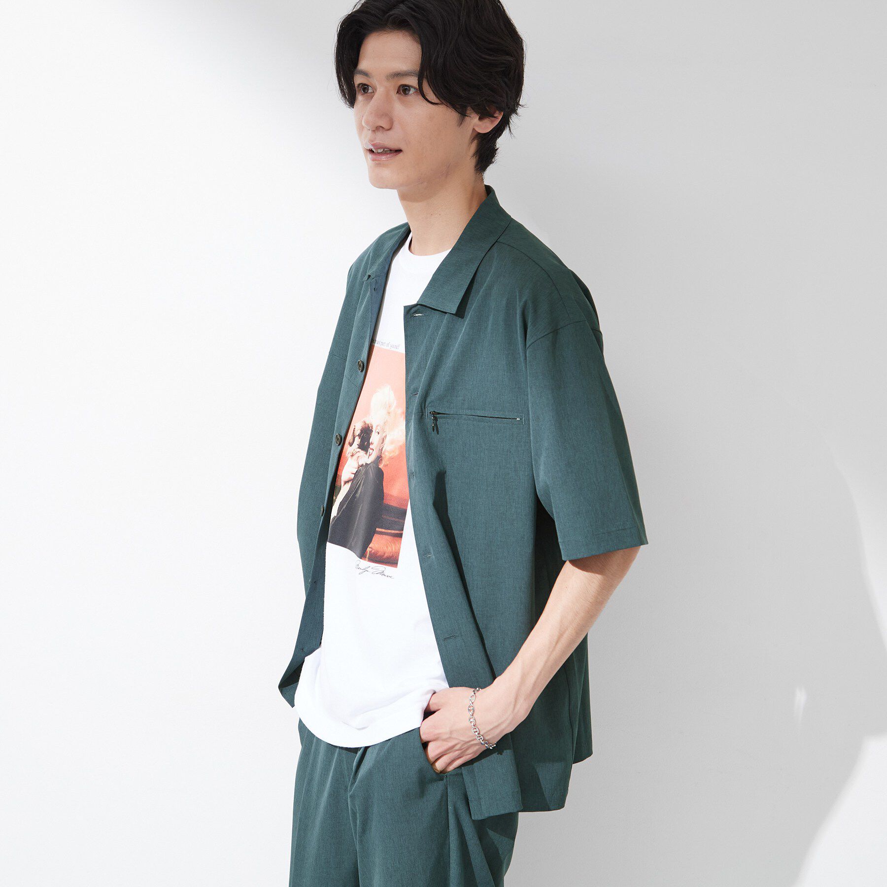 THE SHOP TK「【吸水速乾／防シワ／マシンウォッシャブル】ハイドロクール 半袖シャツ」|シャツ・ブラウス|