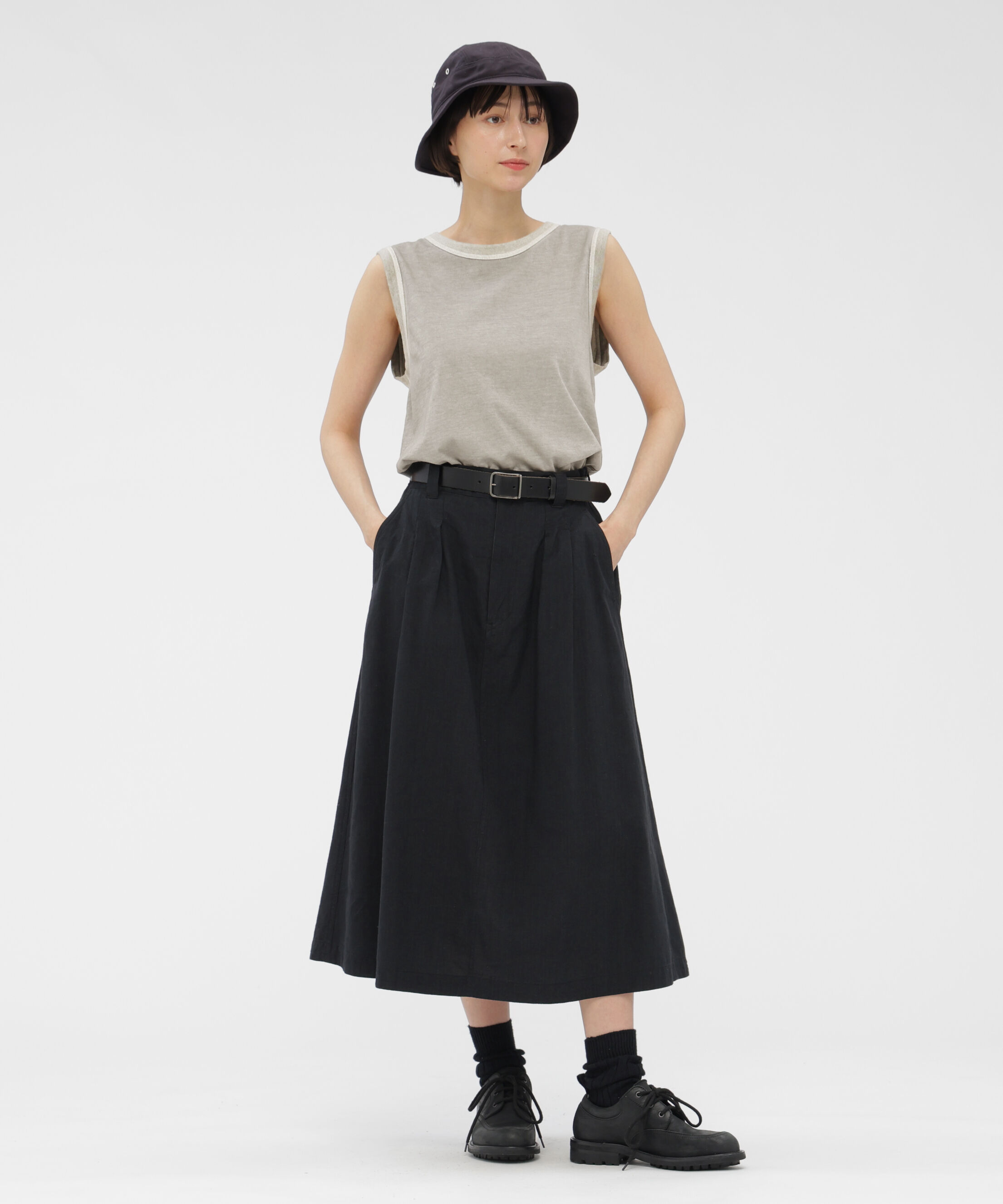 MHL.「GARMENT DYE BASIC JERSEY TOP」|Tシャツ・カットソー|