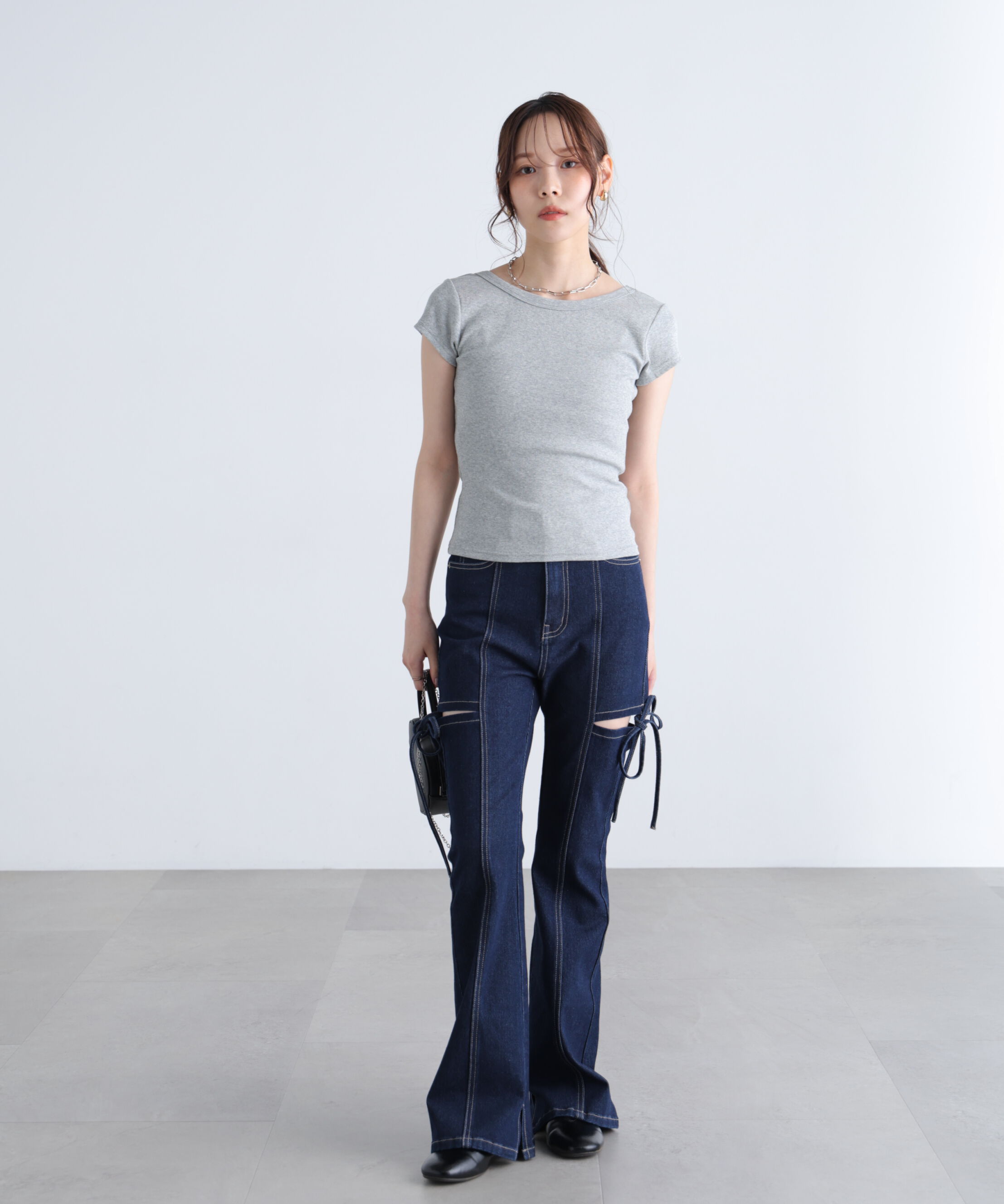  「〈MFM〉バックオープン半袖カットソー」|Tシャツ・カットソー|