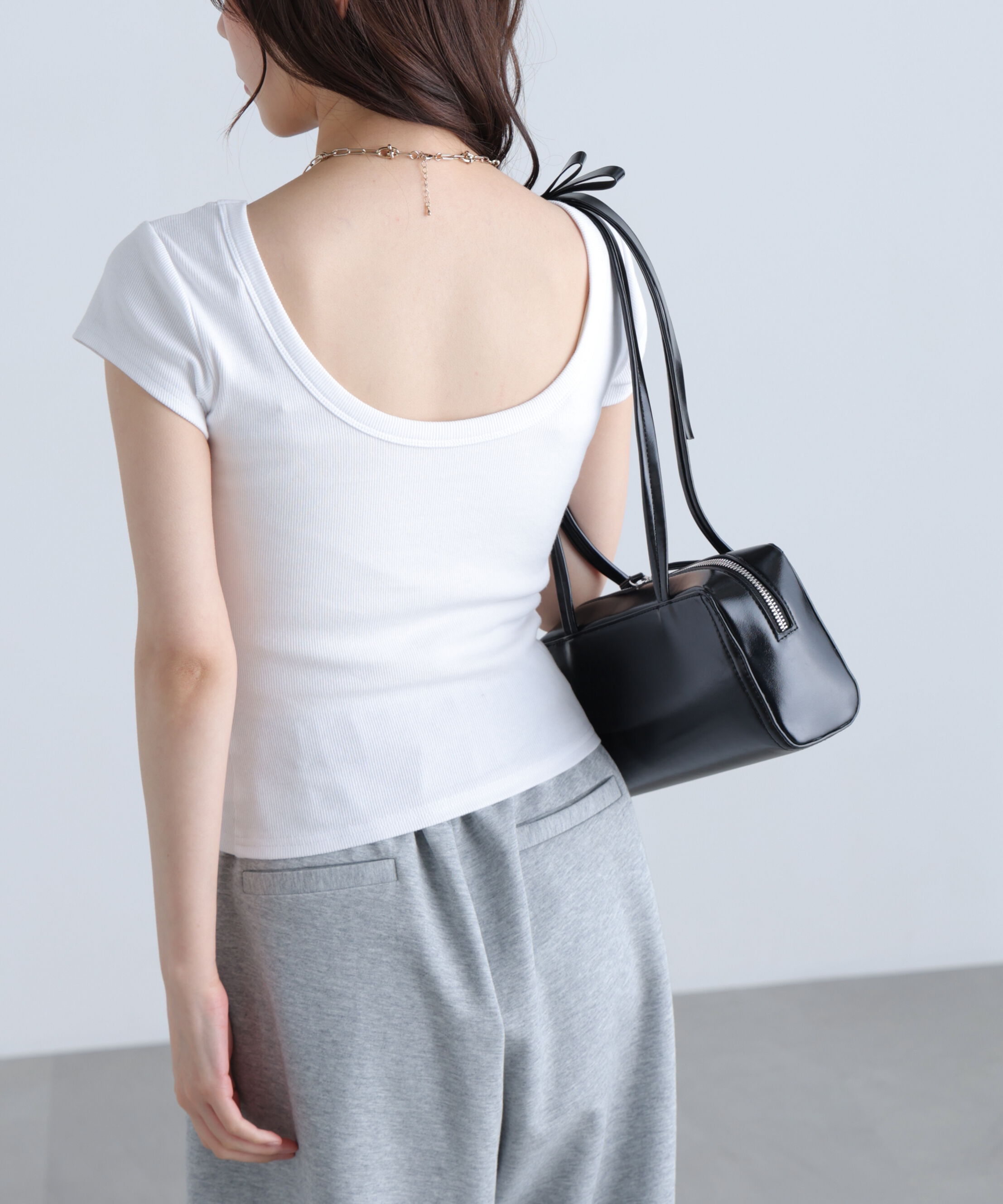  「〈MFM〉バックオープン半袖カットソー」|Tシャツ・カットソー|