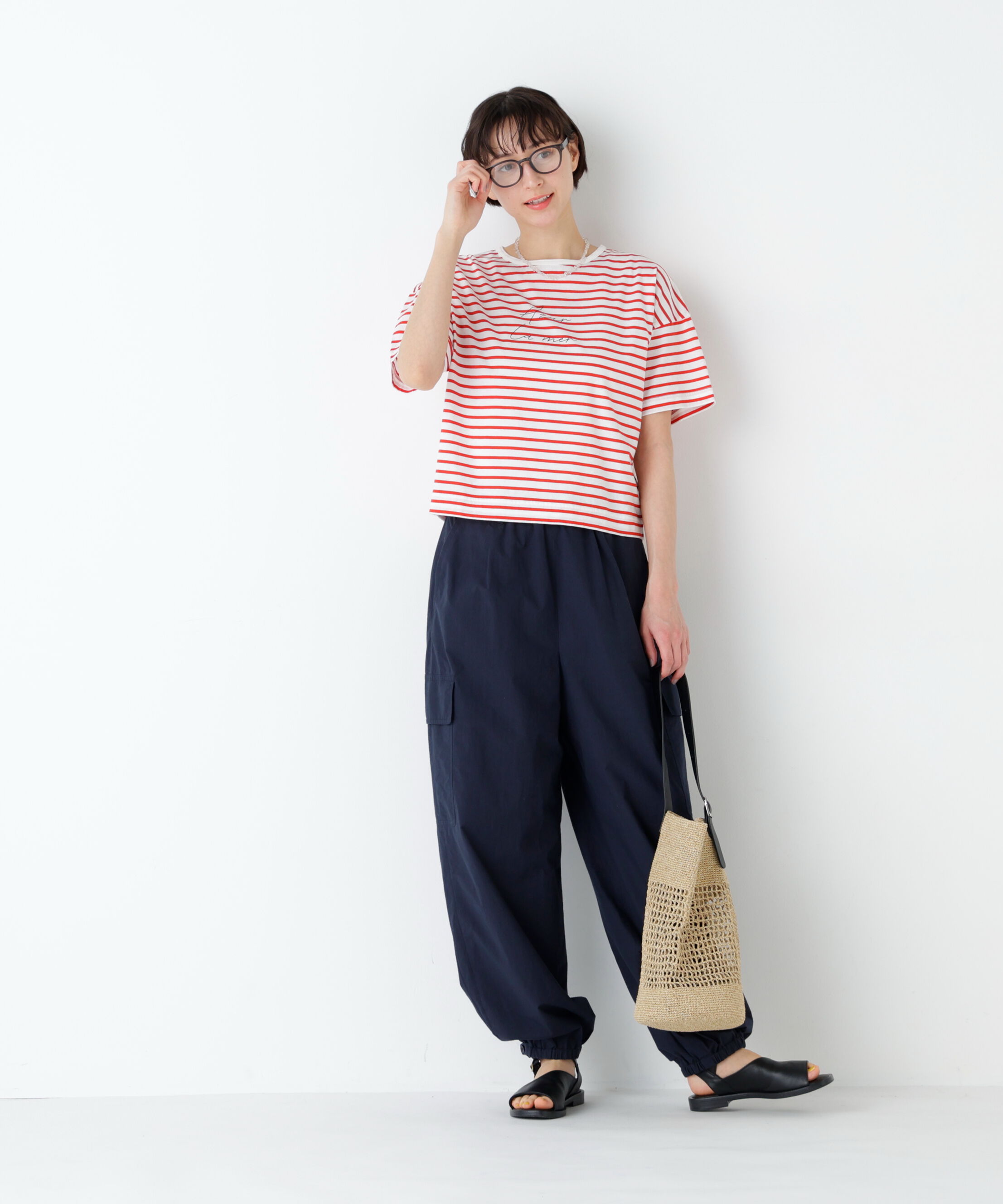  「ａｚｕｒｅｌａ　ｍｅｒ　ボーダーロゴＴシャツ」|Tシャツ・カットソー|