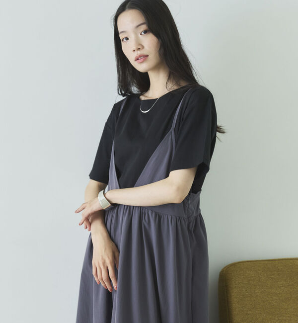 Doux archives「【吸湿透気】ボートネック半袖プルオーバー」|Tシャツ・カットソー|