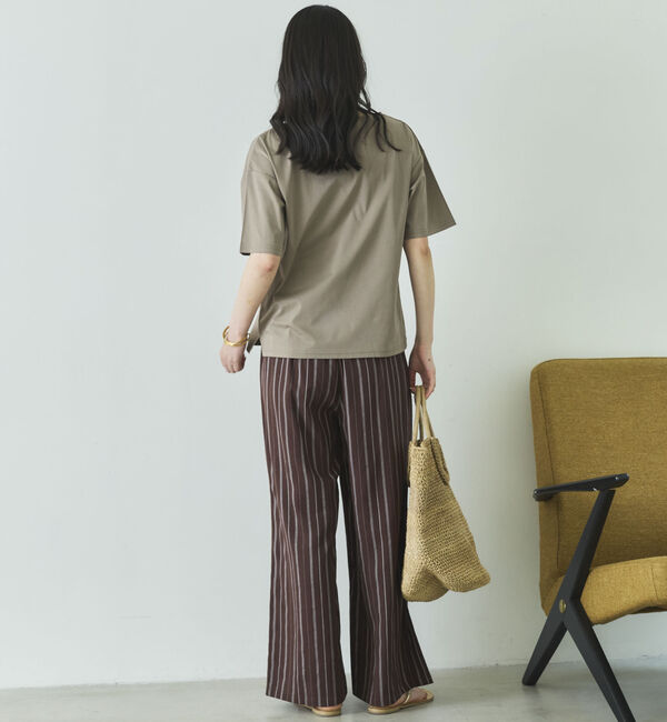 Doux archives「【吸湿透気】ボートネック半袖プルオーバー」|Tシャツ・カットソー|