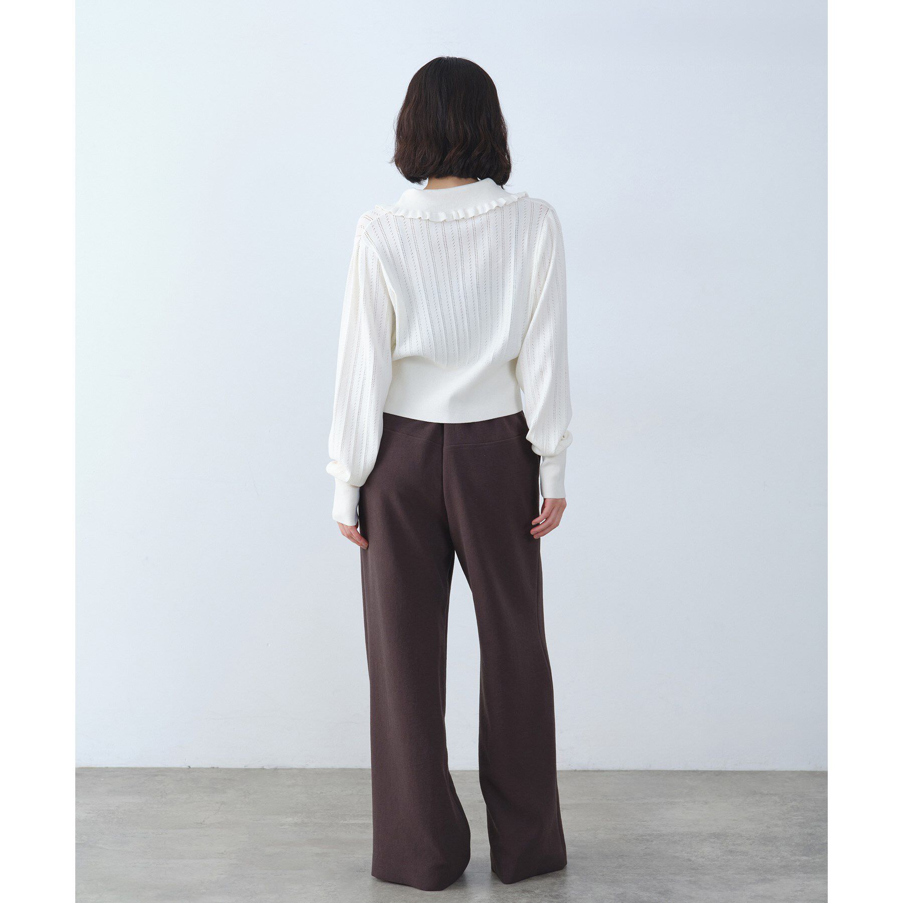 CODE A「sleek collar knit」|カーディガン|