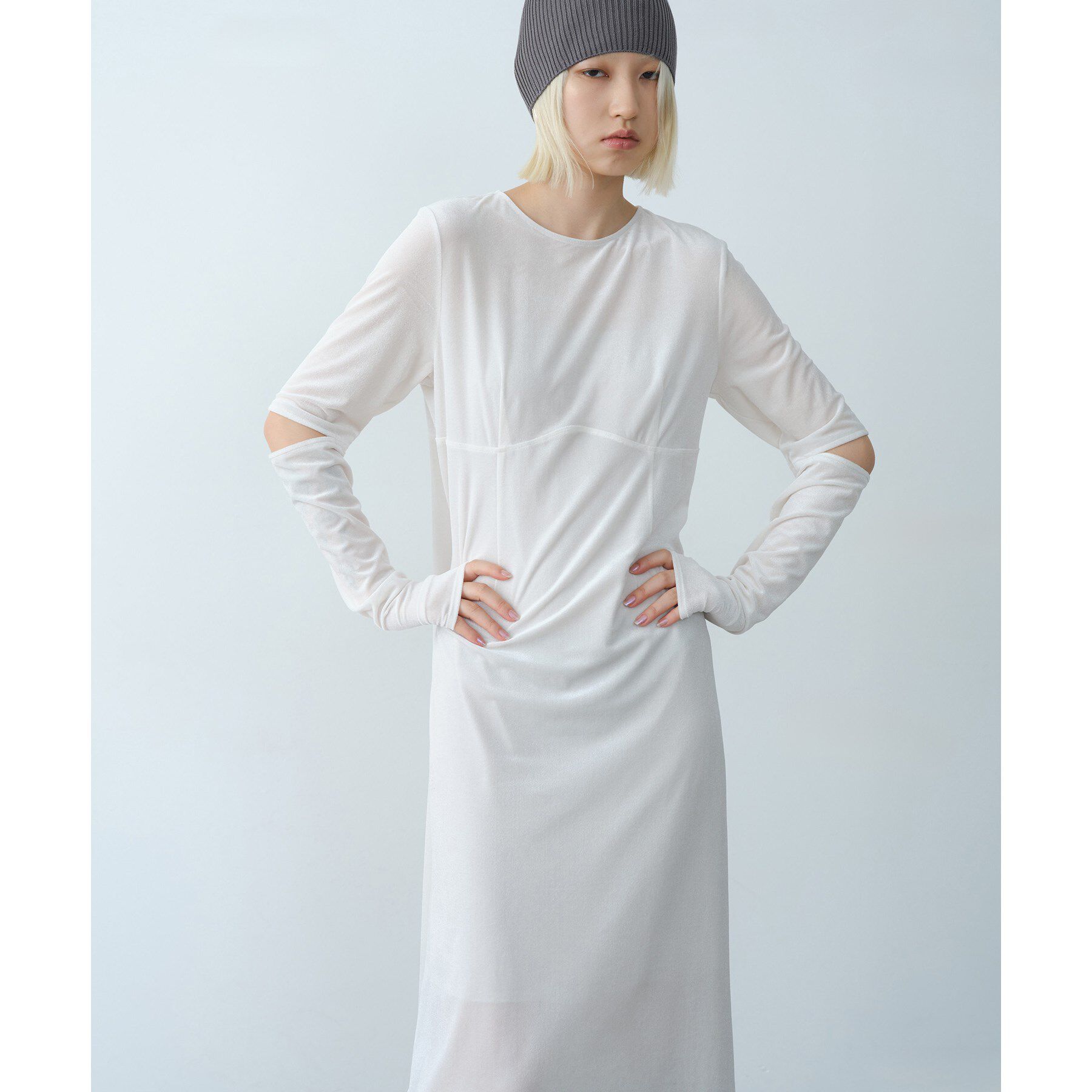 CODE A「velvet open back dress」|ワンピース|