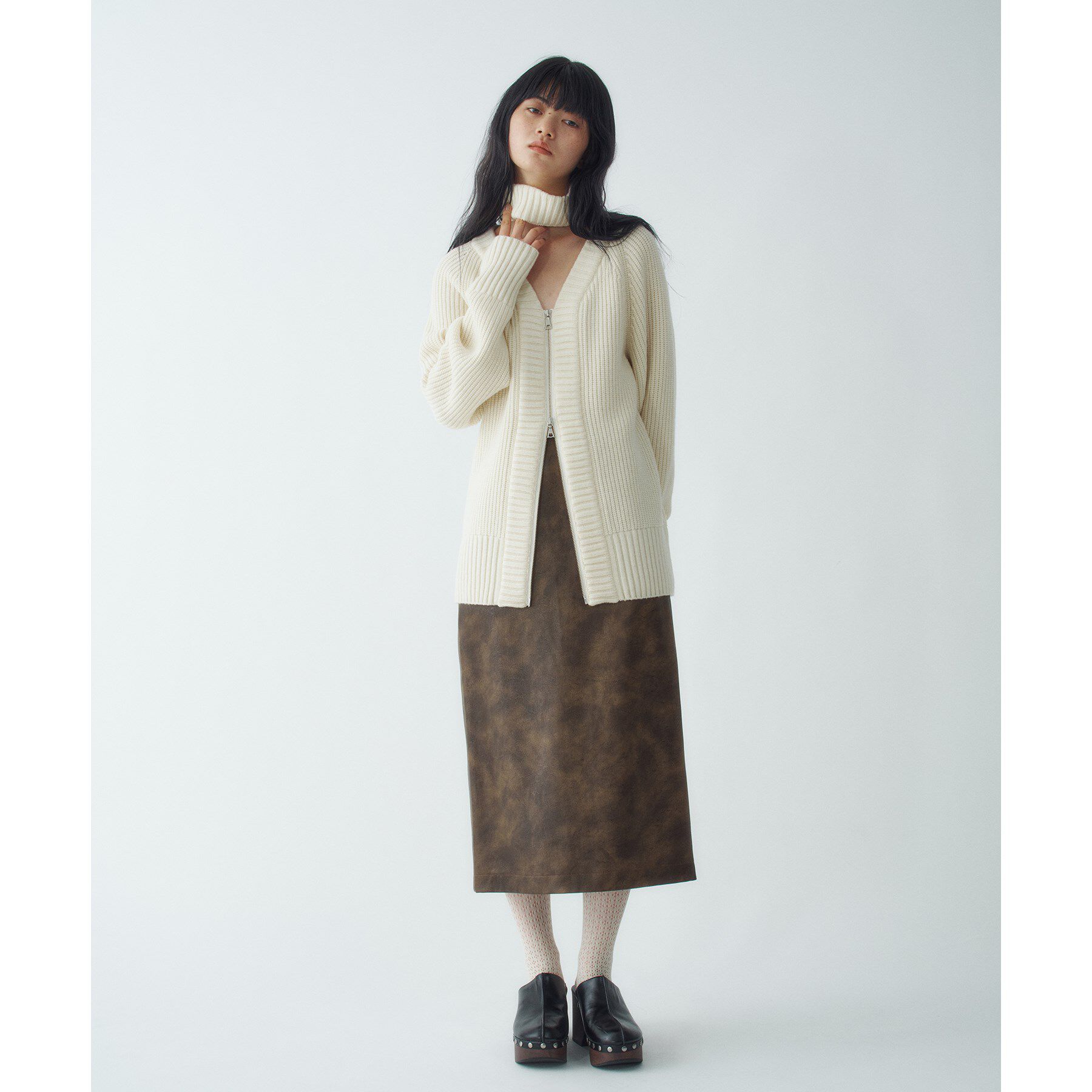 CODE A「dual form zip knit」|カーディガン|