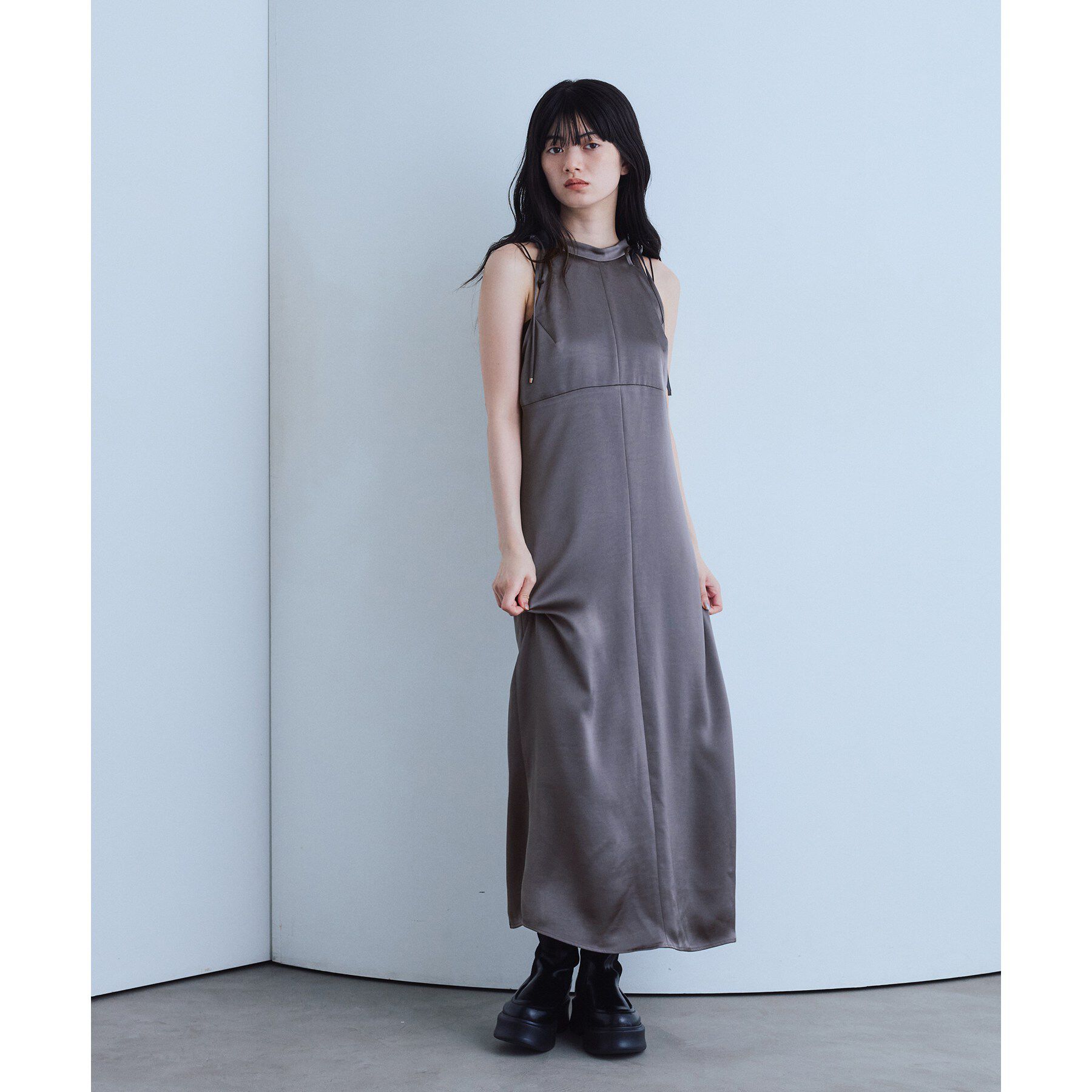 CODE A「ribbon satin dress」|ワンピース|