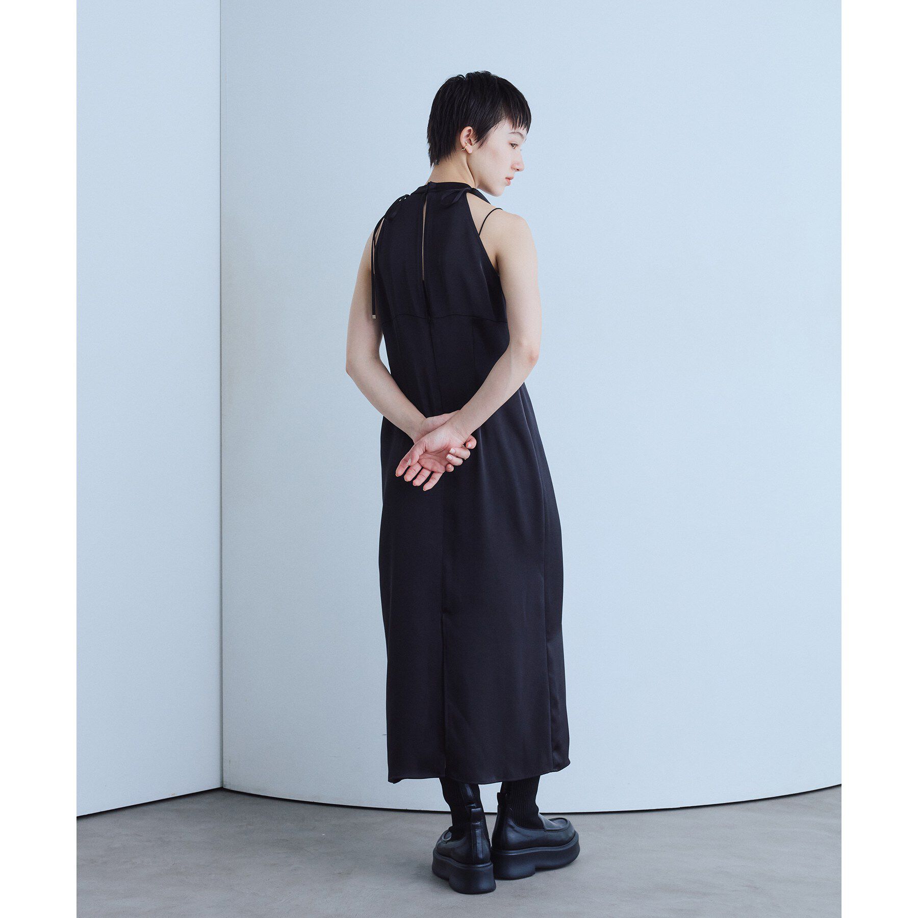 CODE A「ribbon satin dress」|ワンピース|