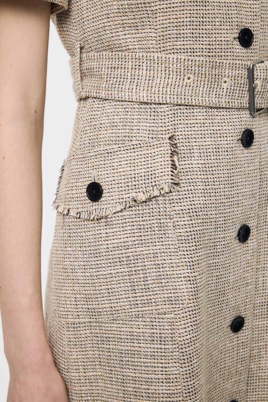MOUSSY「TWEEDED MINI ドレス」|ワンピース|